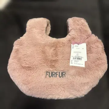 FURFUR 핑크 퍼 토트백 사이즈 F