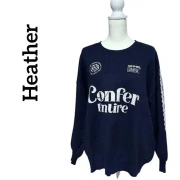Heather 헤더 자카드 게임 니트 네이비 F