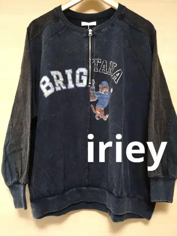 iriey 스노우 워시 천축 리메이크풍 하프 지퍼 풀오버 F