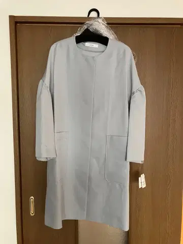 라이트 블루 롱 코트