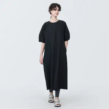 새상품 무인양품 완판템 풀오버 원피스 블랙 XS/S/M/L