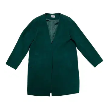 ARROW 다크 그린 노카라 코트 몰스킨 사이즈 M 미사용에 가까움