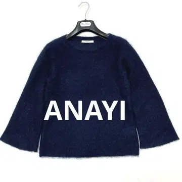 ANAYI 아나이 모헤어 니트 실크 38 네이비 풀오버