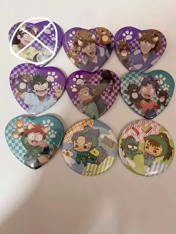 닌타마 난자타운 하트 캔뱃지 + 산리오 캔뱃지