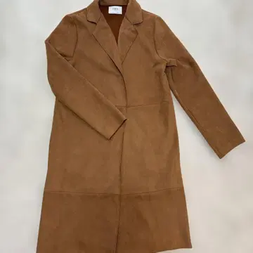 미사용 ZARA 브라운 스웨이드풍 롱 코트