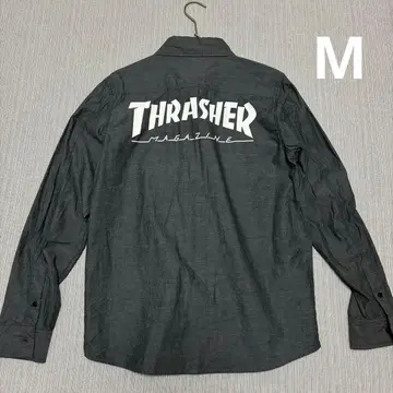 THRASHER 트레셔 데님풍 워크 셔츠 긴팔 백 프린트 M