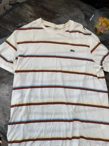 LACOSTE 스트라이프 T셔츠 US XL