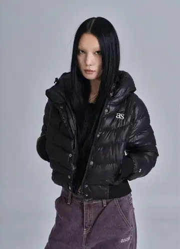 as'on short puffer jacket 다운