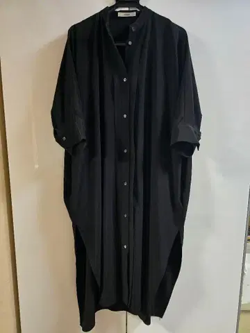 LOHEN 블랙 셔츠 원피스 긴팔