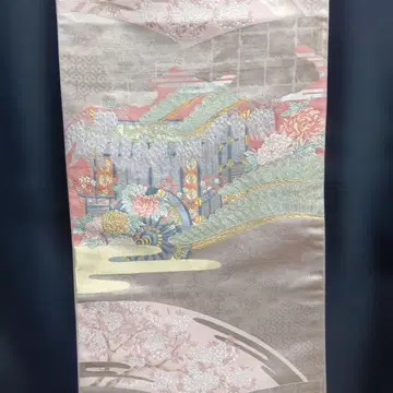 15 고급 실크 후쿠로 오비 꽃무늬 풍경 자수