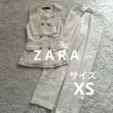 새상품 ZARA 자라 트위드 베스트 셋업