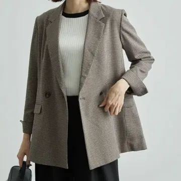 로페피크닉 건클럽 체크 자켓