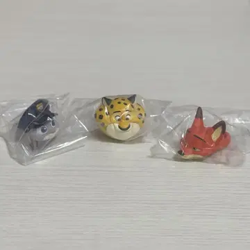 Zootopia 즈토피아 패션 반지 가챠가챠 3종 세트
