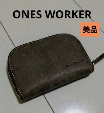 ONES WORKER 푸에블로 가죽 라운드 코인 케이스