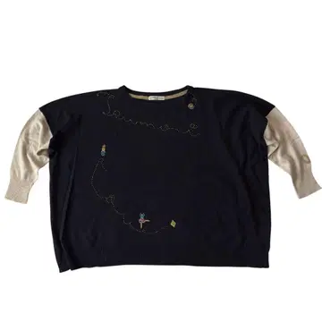 TSUMORI CHISATO 츠모리치사토 돌먼 슬리브 니트 블랙