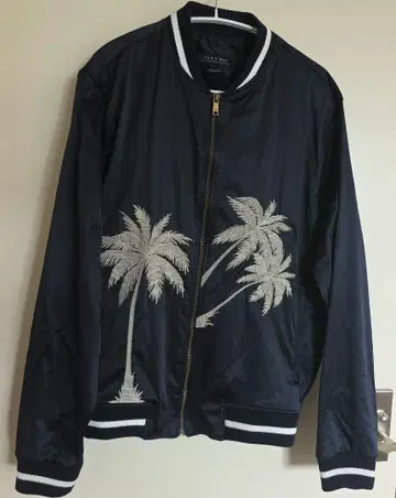 ZARA MAN 네이비 야자수 자수 자켓