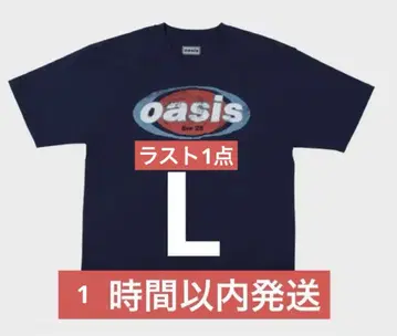 새상품 즉시 완판 오아시스 Oasis 로고 T셔츠 L 사이즈 네이비