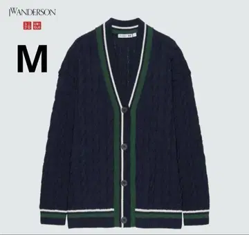 유니클로 JW 앤더슨 크리켓 가디건 M 네이비 UNIQLO