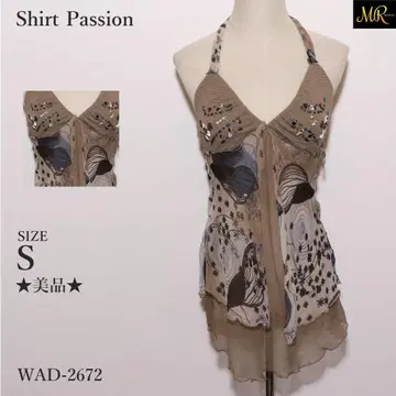 새상품급 Shirt Passion 상의 홀터넥 슬리브리스 올 패턴