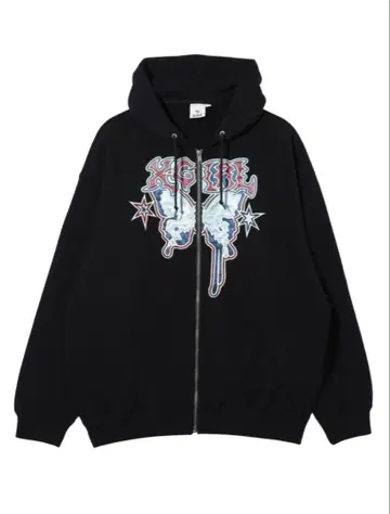 X-girl BUTTERFLY ZIP UP 후드티