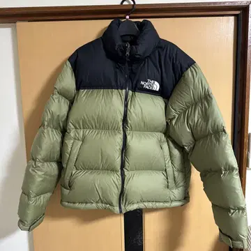 THE NORTH FACE 다운 자켓 올리브 그린/블랙