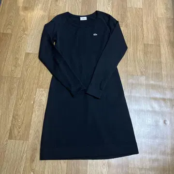 LACOSTE 블랙 긴팔 니트 원피스 36