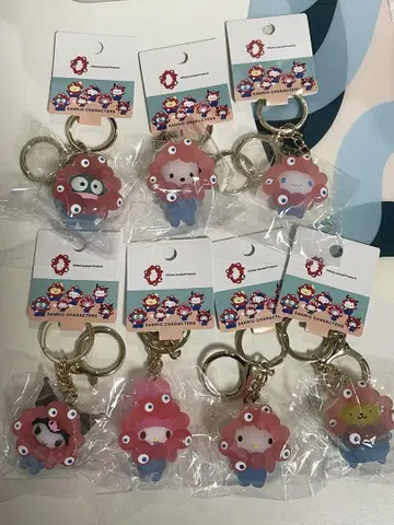 당일 배송 산리오 미야쿠미야쿠 변신 입체 키링 클리어 7종 세트