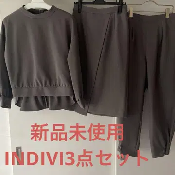 미사용 새상품 INDIVI 셋업 3세트 그레이