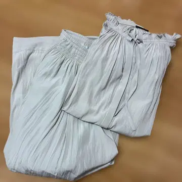 De bon coer 그레이 셋업 플리츠 롱 스커트