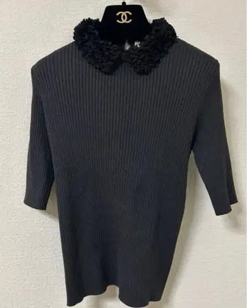 [ 새상품 ] UNITED ARROWS 레이디 플라워 튤 니트