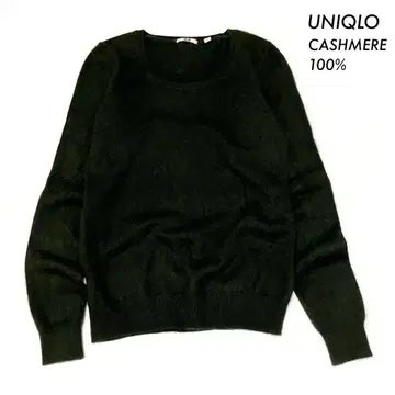 유니클로 캐시미어 100% 긴팔 니트 스웨터 크루넥