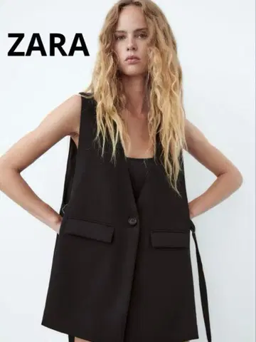 ZARA 블랙 베스트 XS