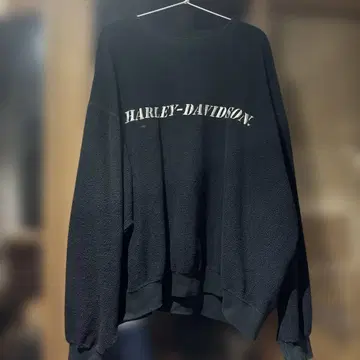 HARLEY-DAVIDSON 블랙 맨투맨 L