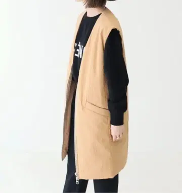 spick&span V넥 충전솜 롱 베스트