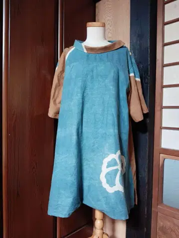나눔 염색 보자기 튜닉