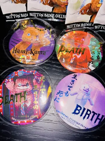 해미곰 캔뱃지 4종 해미곰 3종 & 서울 1종 SET USJ 유니버셜