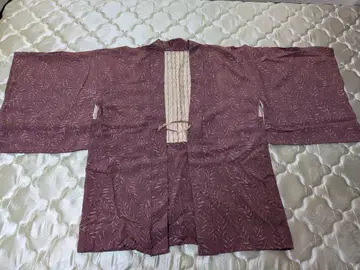 보라색 잎 패턴 겉옷 약 70cm