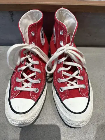Converse 하이컷 스니커즈 레드 CT70