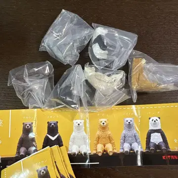 캡슐 토이 가챠 앉아있는 곰 피규어 전 6종