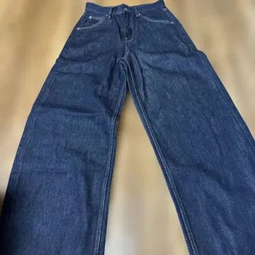 UNIQLO 배기 커브 청바지 NAVY 22인치 작은 키