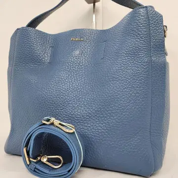 [ 고품질 ] 훌라 2way 숄더백 카프리치오 가죽 블루 계열