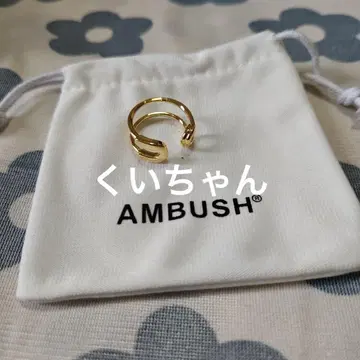 AMBUSH 골드 오픈 반지