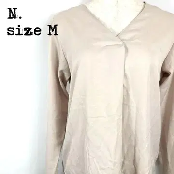 N. 에누도트 V넥 블라우스 베이지 M 사이즈 새상품급 청순함 심플