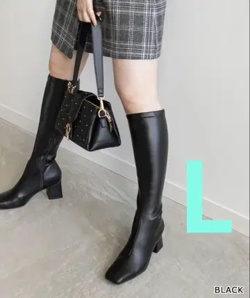 RANDA 우천 겸용 소프트 스트레치 WARM 스퀘어토 롱부츠