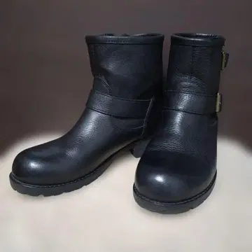 [ 천연 가죽 ] 키다리 아저씨 엔지니어 부츠 숏부츠 블랙 23cm