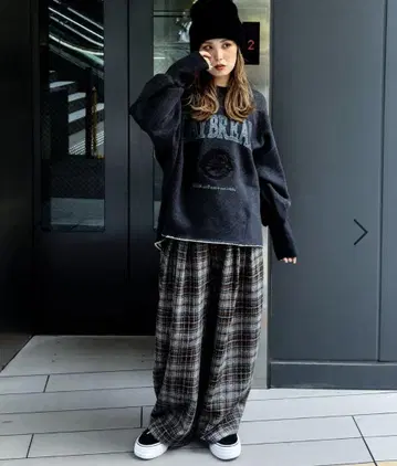 니코앤드 MODE NORM CORE 2턱 페인터 팬츠 체크