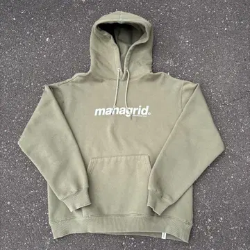 mahagrid 후드 부착 후드티 M 사이즈 올리브 그린