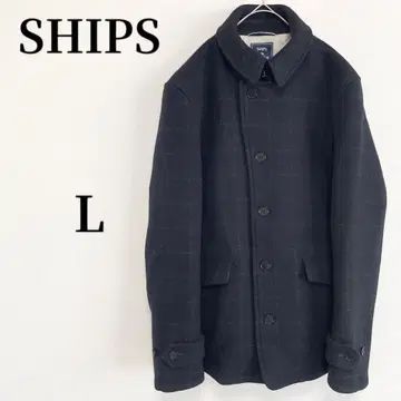 SHIPS 쉽스 피 코트 캐주얼 빈티지 코디 가을/겨울 네이비