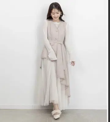 RANDA 튤 레이어드 자켓 원피스