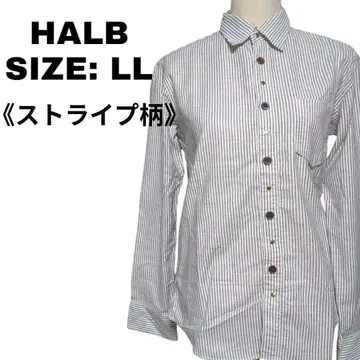 HALB 스트라이프 패턴 셔츠 LL 레어 구제 의류 캐주얼